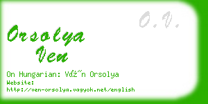 orsolya ven business card